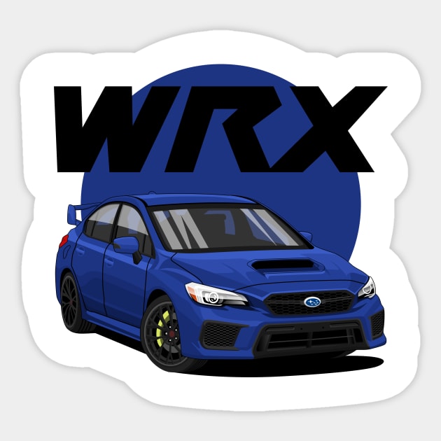 wrx blue t-shirt Sticker by masjestudio